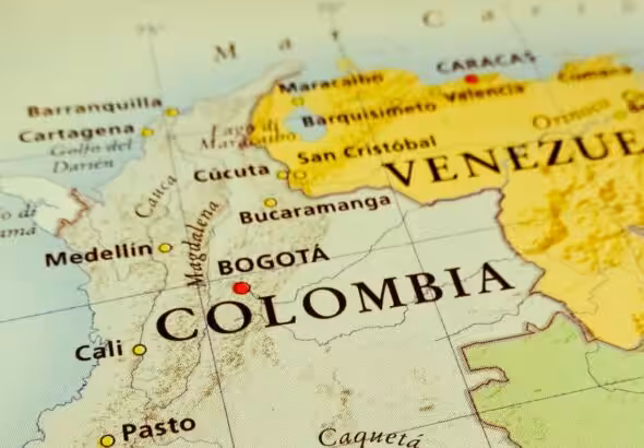 Map showing Venezuelan and Colombian territories. Photo: Getty Images.