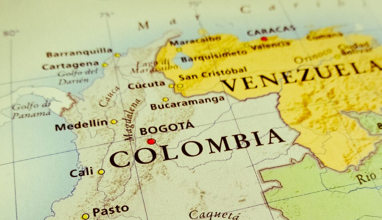 Map showing Venezuelan and Colombian territories. Photo: Getty Images.