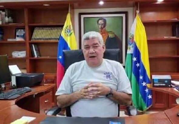 Featured image: Governor of Apure state Eduardo Piñate during his video address denouncing corruption among his staff.