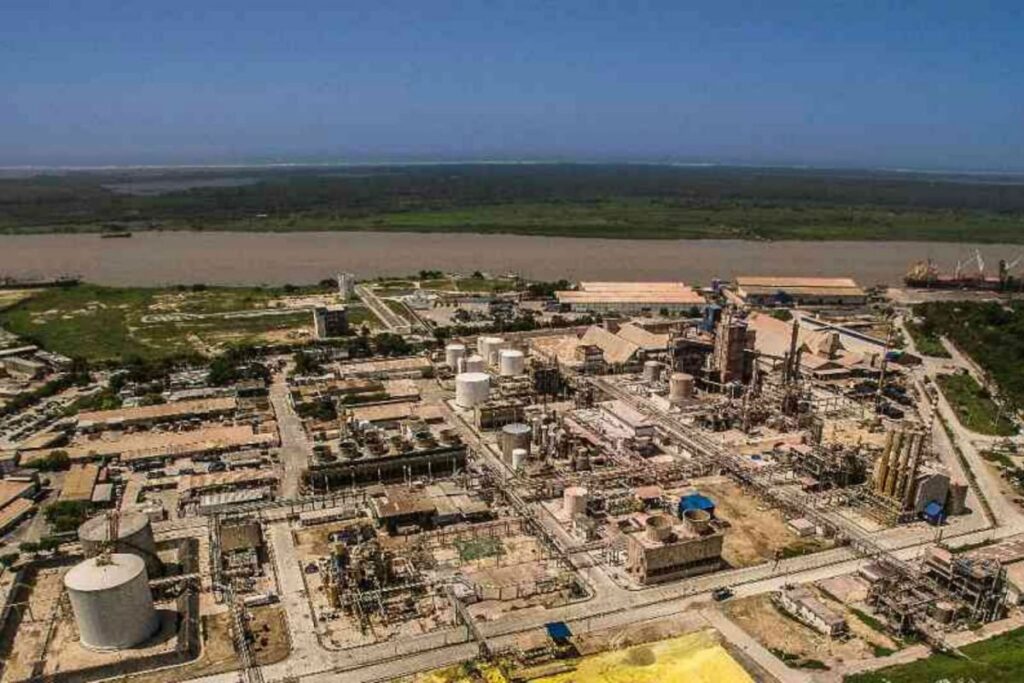 Aerial view of Monómeros main factory in Barranquilla, Colombia. Photo: Monómeros.