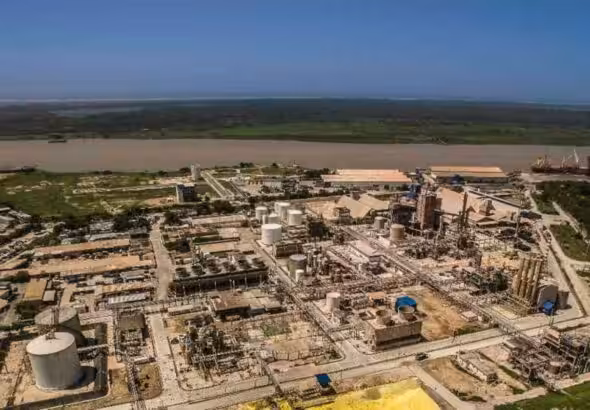 Aerial view of Monómeros main factory in Barranquilla, Colombia. Photo: Monómeros.