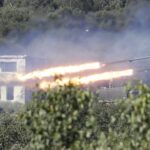 Russian rockets fired during exercises this month. Photo: Yuri Kochetkov/EPA, via Shutterstock.