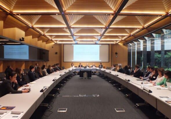 Members of the International Centre for Settlement of Investment Disputes (ICSID) gather to discuss arbitration rules. Photo: Bilaterials.org