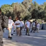 Jewish settlers storm Al-Aqsa Mosque compound. Photo: via Times of Gaza TW page.