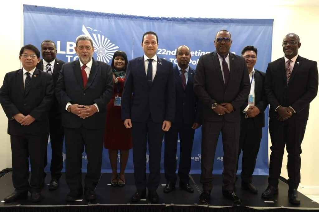 Foreign ministers of the members states of ALBA-TCP. Photo: Twitter/@Fariacrt