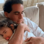 Venezuelan diplomat Alex Saab holding his youngest daughter days before his controversial incarceration. FIle photo.