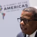 US Undersecretary of State for the Western Hemisphere Brian Nichols during the Summit of the Americas. Photo: EFE/Alberto Valdés.