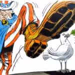 Cartoon depicting US Imperialism and how it destroys peace. File photo.