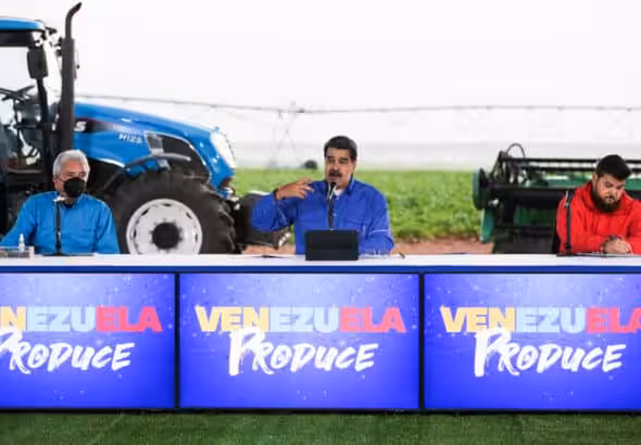 President Nicolás Maduro in a program discussing the development of the agricultural sector of Venezuela. Photo: Presidential Press.