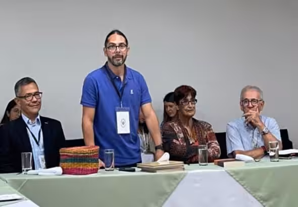 (From left to right) Venezuelan Minister for Culture Ernesto Villegas, Minister for Information Freddy Náñez, Colimbian Minister for Culture Patricia Ariza and the Mayor of Cúcuta Jairo Yánez. Photo: Correo del Orinoco.