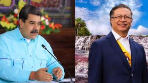 Venezuelan President Nicolás Maduro (left) and Colombian President Gustavo Petro (right). Photo: Twitter/@NicolasMaduro and @PetroGustavo.