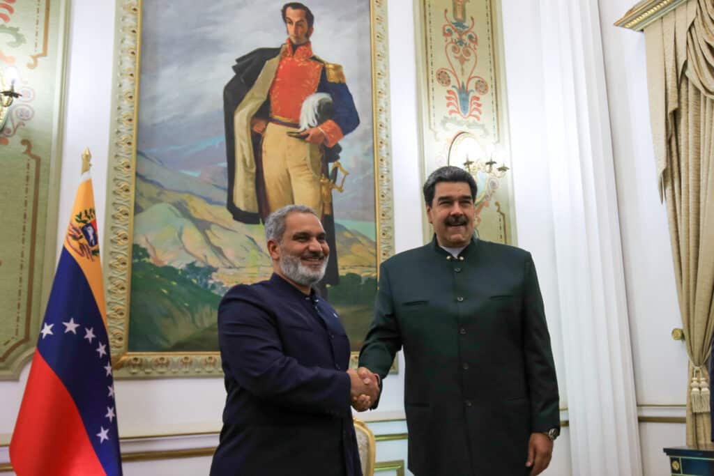 Nicolás Maduro receives OPEC Secretary General Haitham Al Ghais in Miraflores. File photo.