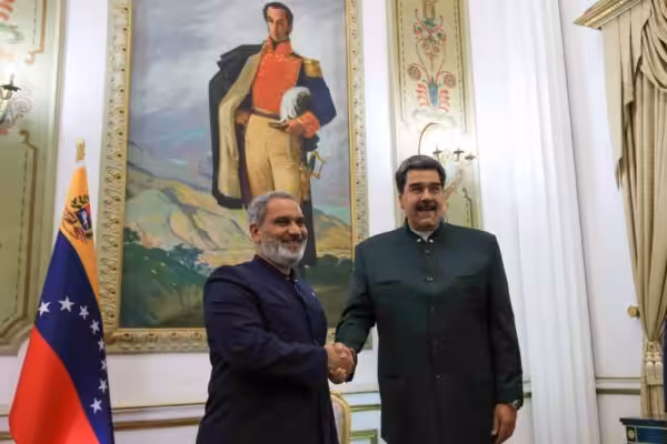 Nicolás Maduro receives OPEC Secretary General Haitham Al Ghais in Miraflores. File photo.
