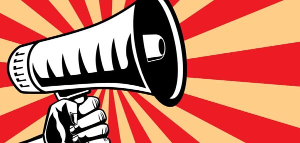 A blaring horn, representing the propaganda that today's media carries out. File photo.