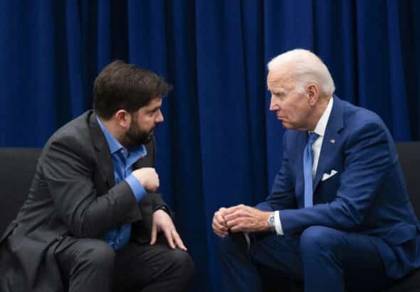Chilean president, Gabriel Boric (left) and US president, Joe Biden (right). File photo