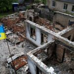 A view of the destroyed village of Moshchun, Kiev region, Ukraine, May 19, 2022. Photo: Reuters/Leonardo Benassatto.