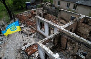 A view of the destroyed village of Moshchun, Kiev region, Ukraine, May 19, 2022. Photo: Reuters/Leonardo Benassatto.