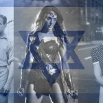 From left to right: Paul Newman in uniform, Gal Gadot as Wonder Woman and Shira Haas; with the Israeli flag as watermark. Photo: MintPress News.