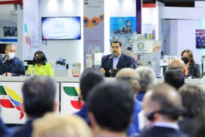 President Nicolás Maduro during his visit to the Iran-Venezuela Scientific, Technological and Industrial Expo, in Caracas. Photo: Presidential Press.