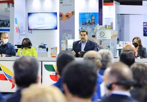 President Nicolás Maduro during his visit to the Iran-Venezuela Scientific, Technological and Industrial Expo, in Caracas. Photo: Presidential Press.