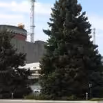 View of nuclear reactors of Zaporozhye nuclear plant. Photo: Sputnik/Konstantin Mihalchevskiy.