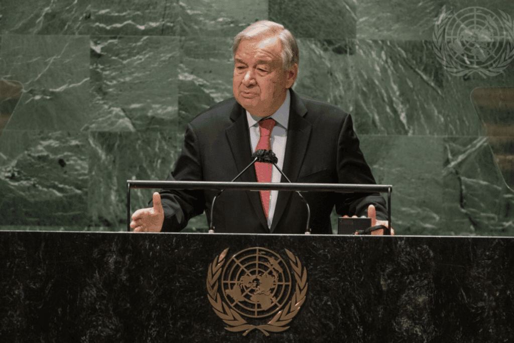 UN Secretary General Antonio Guterres addressing the UN Security Council. File photo.