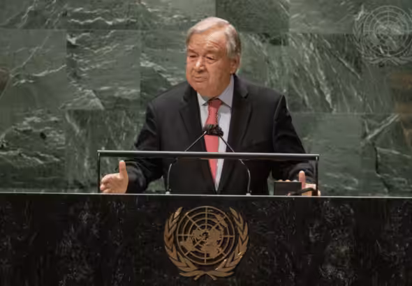 UN Secretary General Antonio Guterres addressing the UN Security Council. File photo.