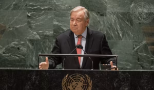 UN Secretary-General António Guterres addressing the UN Security Council. File photo.