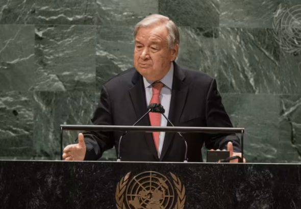 UN Secretary-General António Guterres addressing the UN Security Council. File photo.