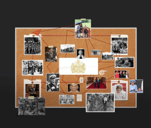 Investigation collage of the British Monarchy. Photo: Al Mayadeen.