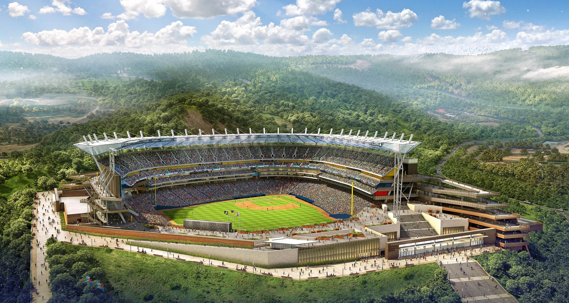Model of Hugo Chávez baseball stadium being built in Caracas, Venezuela. File photo.