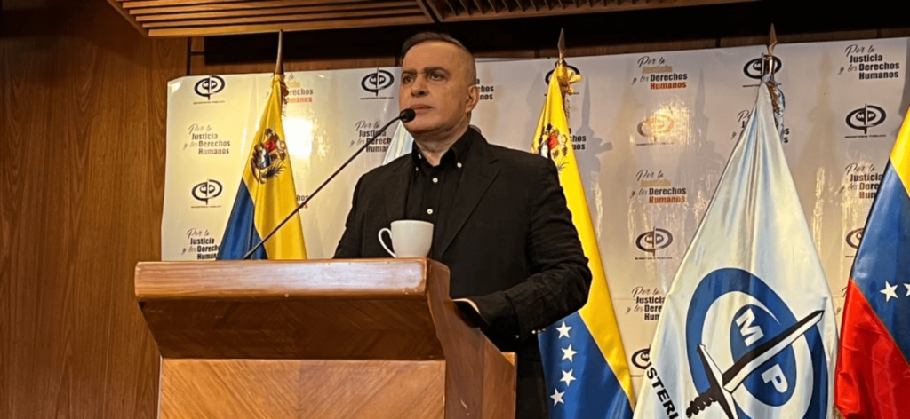 Venezuelan Attorney General Tarek William Saab announcing a campaign against drugs on Thursday, September 8, 2022. Photo: Public Ministry.