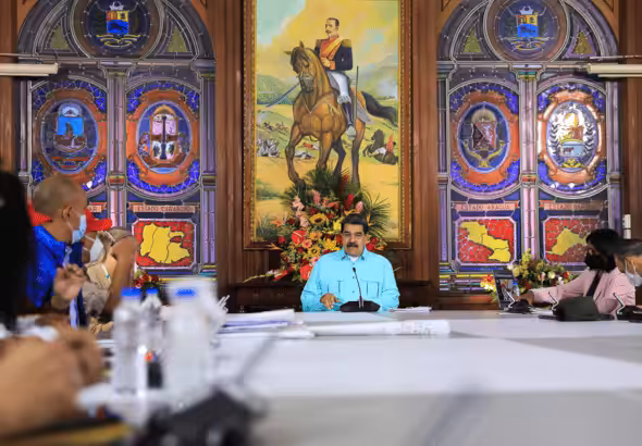 President Maduro during a meeting between PSUV leadership and cabinet vice-president held this Monday, September 5, 2022. Photo: Presidential Press.
