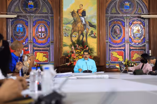 President Maduro during a meeting between PSUV leadership and cabinet vice-president held this Monday, September 5, 2022. Photo: Presidential Press.