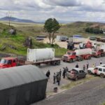 Venezuelan trucks loaded with oxygen entering Brazil and heading to help combat a COVID-19 surge in Manaus. Photo: Twitter/@CancilleriaVE.