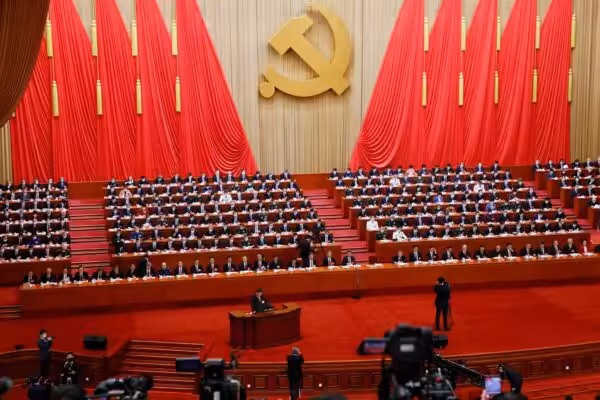 Chinese President Xi Jinping speaks during the opening ceremony of the 20th National Congress of the Communist Party of China, at the Great Hall of the People in Beijing, China October 16, 2022. Photo: Reuters/Thomas Peter.