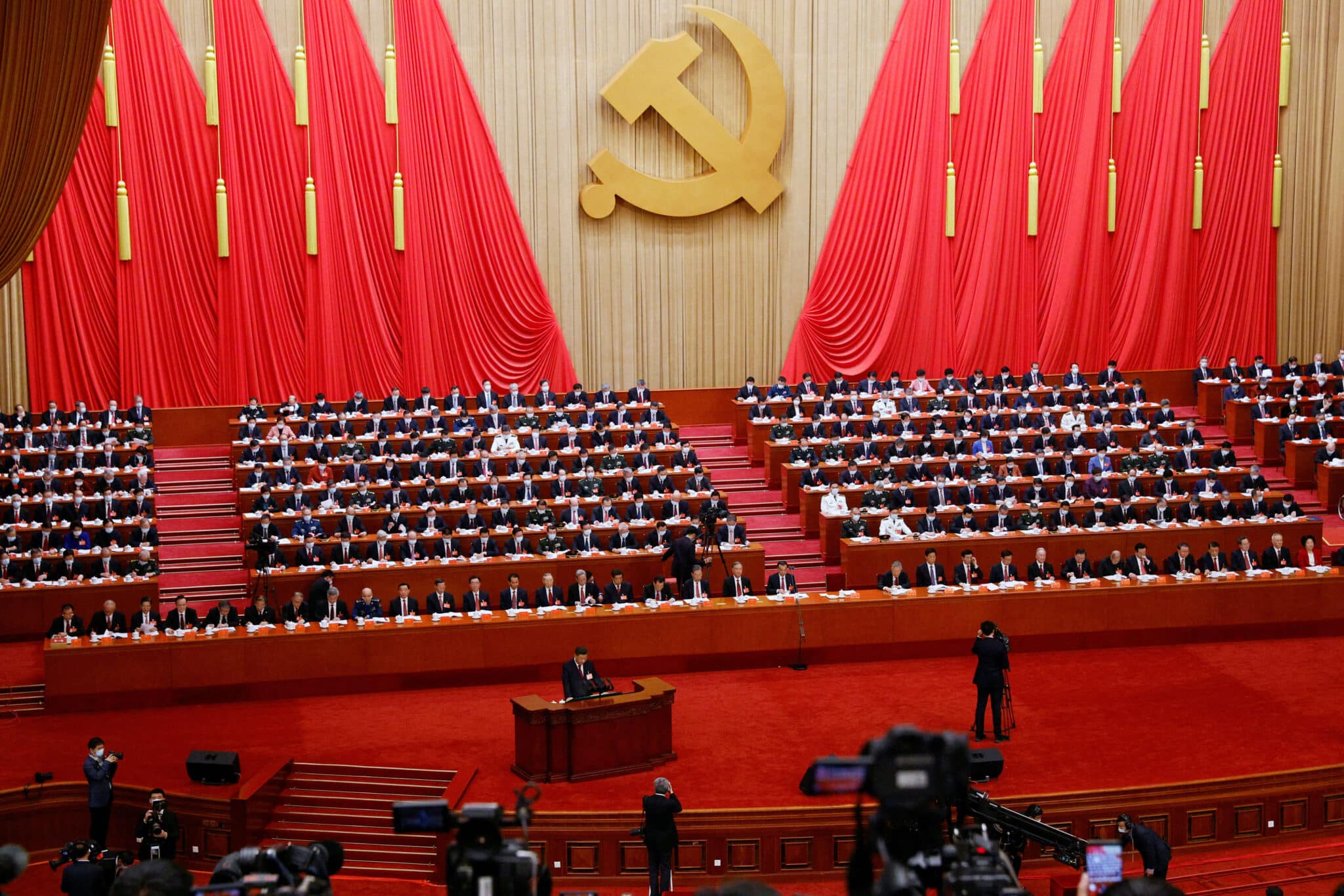 Chinese President Xi Jinping speaks during the opening ceremony of the 20th National Congress of the Communist Party of China, at the Great Hall of the People in Beijing, China October 16, 2022. Photo: Reuters/Thomas Peter.