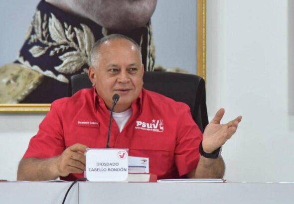 Diosdado Cabello, Vice President of the United Socialist Party of Venezuela (PSUV), speaks during a press Conference. Photo: File.