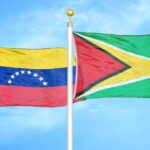 The flags of Venezuela and Guyana. Photo: Aleks Taurus, Legion-Media.