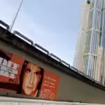 A #FreeAlexSaab banner in a Caracas street, with the Parque Central building in the background. Photo: Reuters.