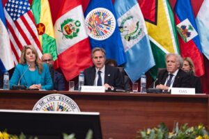 Antony Blinken and Luis Almago discuss so called "Human Rights" during the OAS meeting.