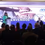 Venezuelan Vice President Delcy Rodríguez during the meeting with the supermarket union. Photo: Ministry of Economy and Finances.