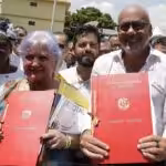 Venezuelan National Assembly President Jorge Rodríguez and Colombian Congressperson Gloria Flórez, after signing a memorandum of understanding in the city of Cúcuta, October 21, 2022. Photo: Twitter/@Asamblea_Ven.