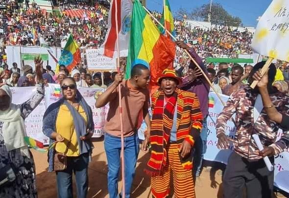 Ethiopians Demonstrate In Support Of Central Government. Photo: New Ghana.