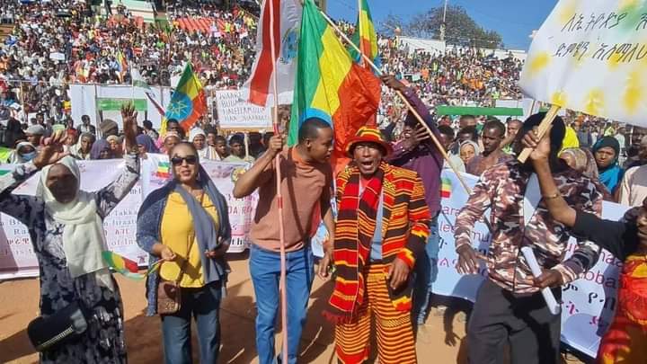 Ethiopians Demonstrate In Support Of Central Government. Photo: New Ghana.