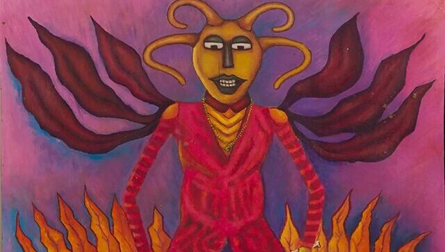 Gélin Buteau (Haiti), Guede with Drum, ca. 1995.