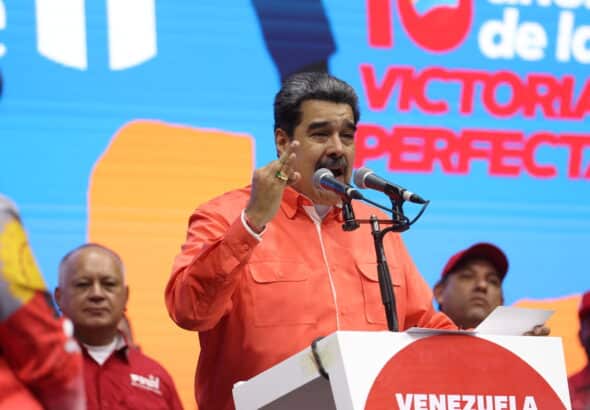 Venezuelan President Nicolás Maduro giving a speech during a political rally. Photo: Presidential Press/File photo.