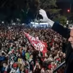 Thousands came out to Avenida Paulista in downtown São Paulo on Saturday night to celebrate Lula’s record performance in the first-round 2022 Brazilian presidential election. File photo.