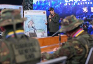 President Maduro speaks at an event of the Strategic Operational Command of the Bolivarian National Armed Force (CEOFANB), held in Fort Tiuna, Caracas. Photo: Presidential Press.