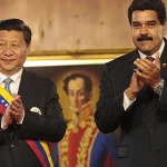 Chinese President Xi Jinping (left) and Venezuelan President Nicolas Maduro (right) during a state visit of the Chinese head of state to Venezuela in 2017, Miraflores Palace, Caracas. Photo: Presidential Press/File photo.